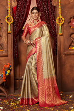 Load image into Gallery viewer, Elegance Redefined: Crafted Solid Silk Zari Weave