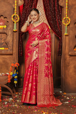Load image into Gallery viewer, Elegance Embodied: Silk with Full Zari Weaving