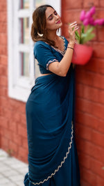 Load image into Gallery viewer, Elegant Fancy Sarees – Designer Party Sarees for Graceful Women
