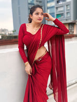 Load image into Gallery viewer, Fancy Sarees for Engagement &amp; Reception – Exclusive Picks

