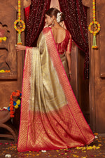 Load image into Gallery viewer, Elegance Redefined: Crafted Solid Silk Zari Weave
