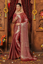 Load image into Gallery viewer, Majestic Silk with Full Zari: A Touch of Royalty

