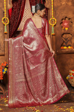 Load image into Gallery viewer, Majestic Silk with Full Zari: A Touch of Royalty
