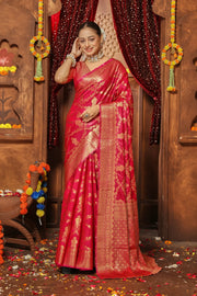 Elegance Embodied: Silk with Full Zari Weaving