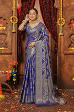 Load image into Gallery viewer, Classic Silk Elegance: Full Zari Weave Masterpiece

