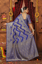 Load image into Gallery viewer, Classic Silk Elegance: Full Zari Weave Masterpiece
