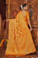 Load image into Gallery viewer, Golden Grace: Zari-Embroidered Silk Masterpieces
