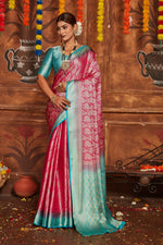 Load image into Gallery viewer, Draped in Grandeur: Zari-Embellished Silk Sarees
