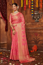 Load image into Gallery viewer, Golden Grace: Where Silk Meets Artistry
