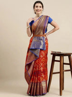 Load image into Gallery viewer, Exclusive Red Colour Dharmavaram Soft Silk Festive Wear Saree
