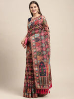 Load image into Gallery viewer, Soft Linen Mughal and Kalamkari Print Saree
