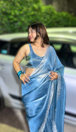 Load image into Gallery viewer, Shop Fancy Sarees – Modern Sarees with Elegant Ethnic Touch
